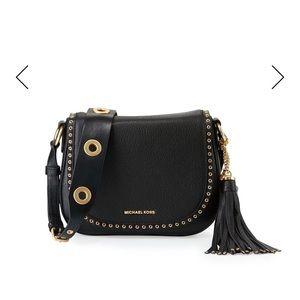 Michael Kors Leather Saddle Crossbody Purse